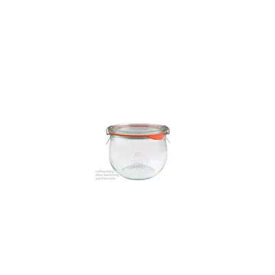 WECK tulip jars, 580 ml with 100 mm round rim, 6 pieces incl. glass lids