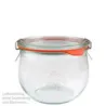 WECK Tulpen-Gläser, 580 ml mit 100 mm Rundrand, 6 Stück inkl. Glasdeckel