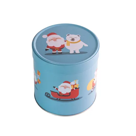 Biscottiera Babbo Natale e orso polare Ø 117 x 120 mm