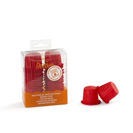 Mini muffin con pirottino rosso, 35 pezzi