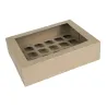 Cupcake Box Braun für 24 mini Cupcakes, 1 Stück