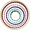 Wilton round corrugated cookie cutter set, 6 pieces