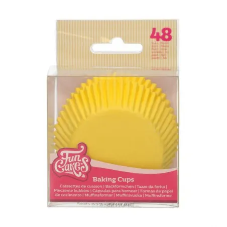 FunCakes cupcake baking cups yellow, 48 pieces
