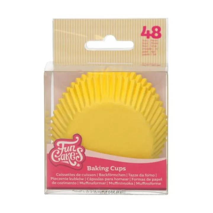 FunCakes Cupcakes-Backförmchen Gelb, 48 Stück