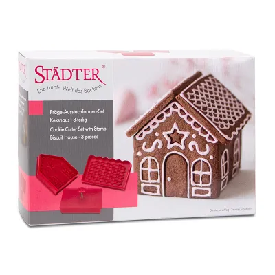 Cookie cutter set cookie house, 3 pieces