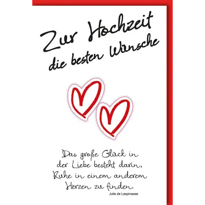 Hochzeitskarte Beste Wünsche