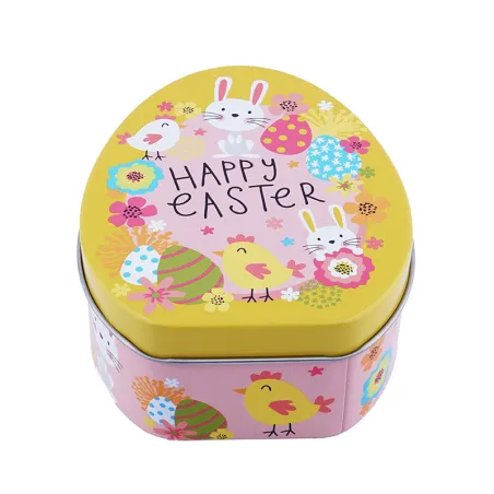 Easter egg tin Easter greetings, 113 x 90 x 45 mm