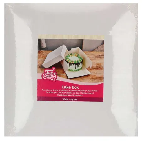 Scatola per dolci bianca 40,6 cm x 40,6 cm x 15,2 cm
