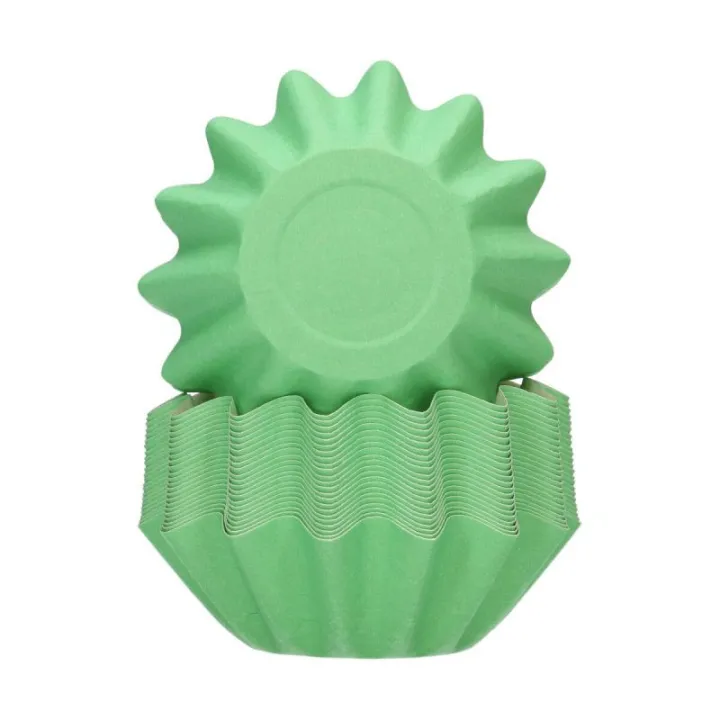 Stampi per cupcake verdi Bloom, 48 pezzi