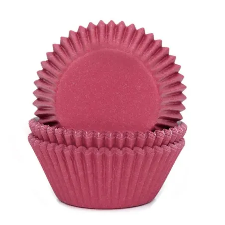 Mini cupcake cases Bordeaux, 50 pieces