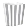 Popcorn Box silber-gestreift, 5 Stück