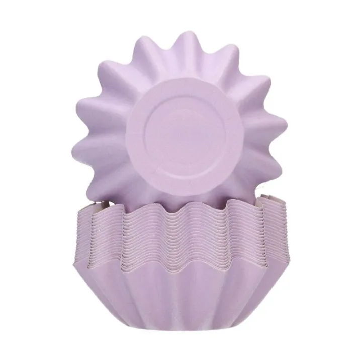 Moules à cupcakes Bloom pastel lilas, 48 pièces