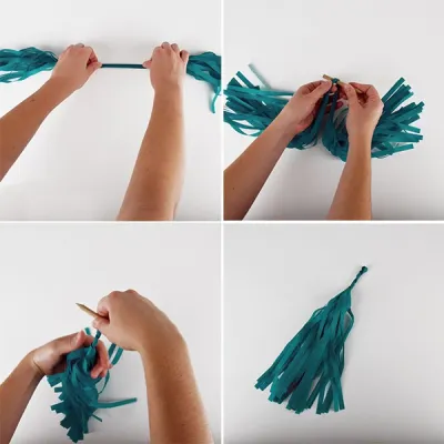 Garland Tassel Mix Green, 4.20 meters