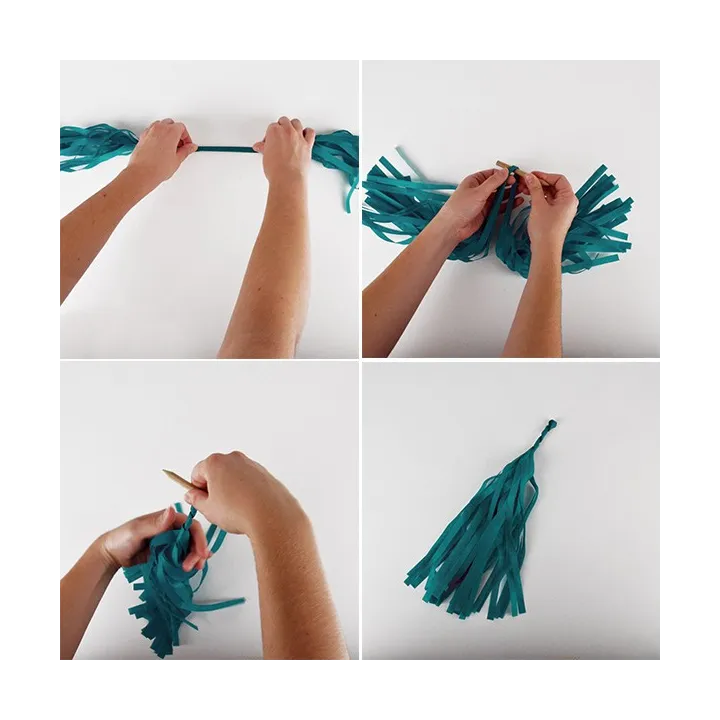 Garland Tassel Mix Green, 4.20 meters