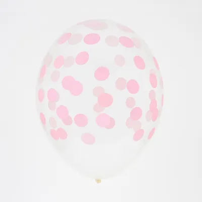 Ballon mit Rosa Punkten, 5 Stück