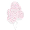 Balloon with pink dots, 5 pieces