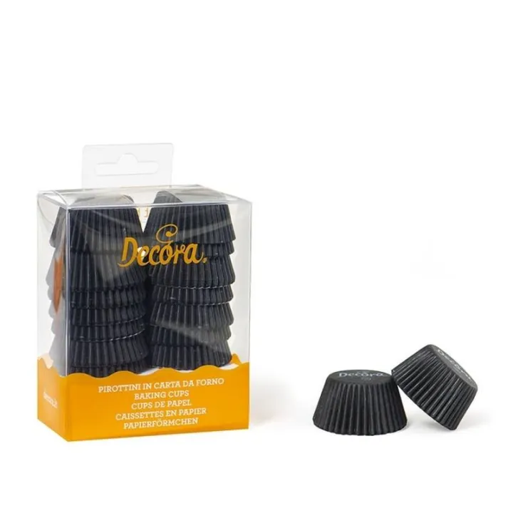 Black mini cupcake cases, 200 pieces