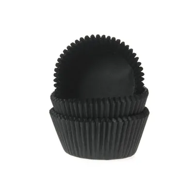 Mini Cupcake Förmchen Schwarz, 60 Stück
