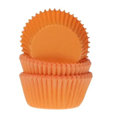 Stampi per mini cupcake arancione, 60 pezzi