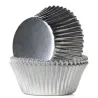 Cupcake cases silver metallic, 24 pieces