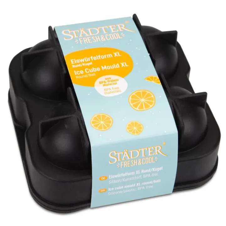 Stampo in silicone per cubetti di ghiaccio XL, 4 pezzi