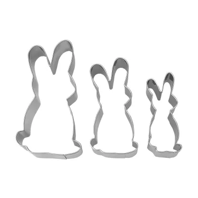 Cookie cutter bunny family, 3 pieces