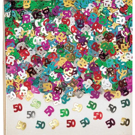 Coriandoli numero 50 colorati metallizzati, 14 g