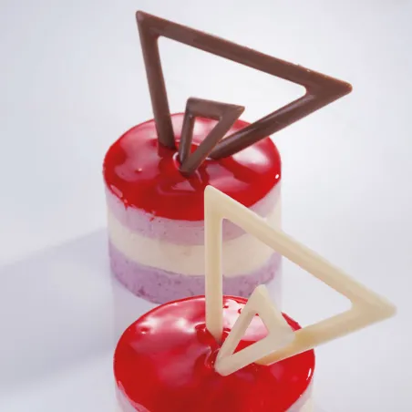 Chocolate mold for triangle decorations