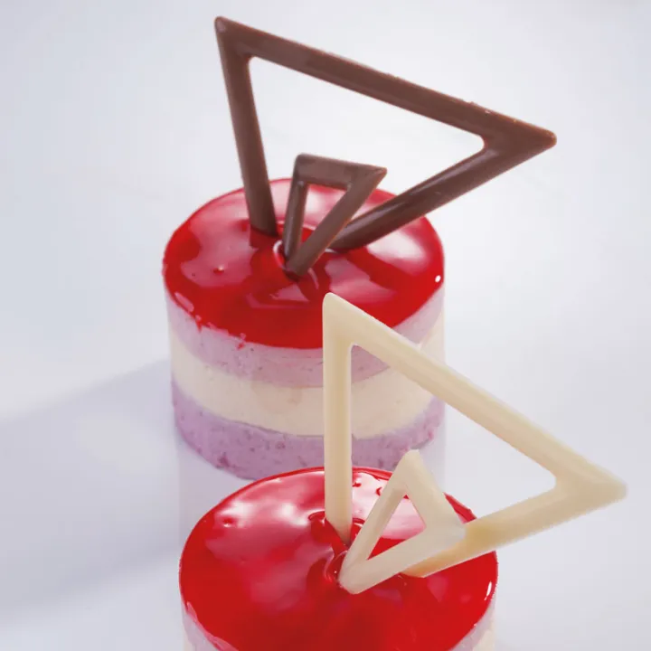 Chocolate mold for triangle decorations