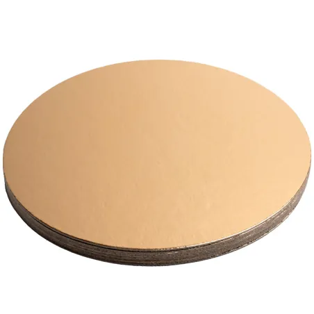 Base per torta dorata Ø 30 cm, 10 pezzi