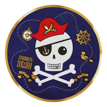 Paper plate pirates Ø 23 cm, 8 pieces
