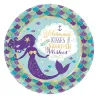 Piatto di carta Mermaid Wishes Ø 23 cm, 8 pezzi