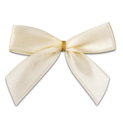 Fiocco con clip, crema