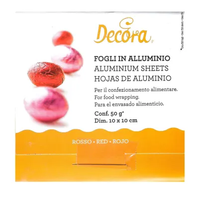Aluminum foil chocolate red, 150 pieces