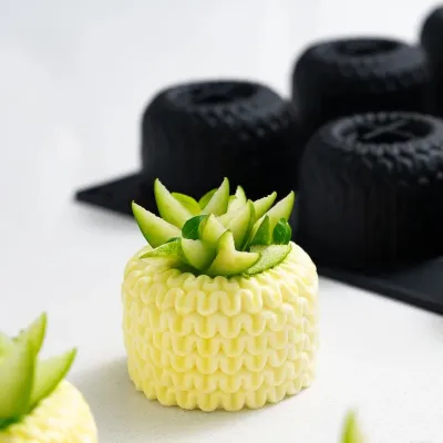 Silikonform Mini-Dessert Rüschenrand, 12 Stück