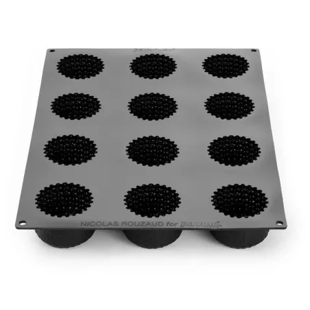 Stampo in silicone mini dessert bordo arruffato, 12 pezzi