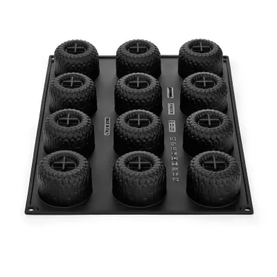 Stampo in silicone mini dessert bordo arruffato, 12 pezzi