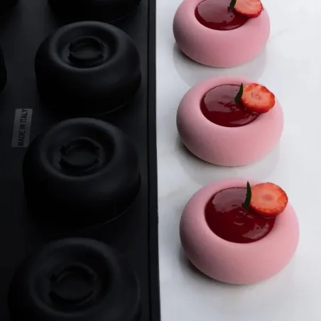 Stampo in silicone mini anello da dessert, 12 pezzi