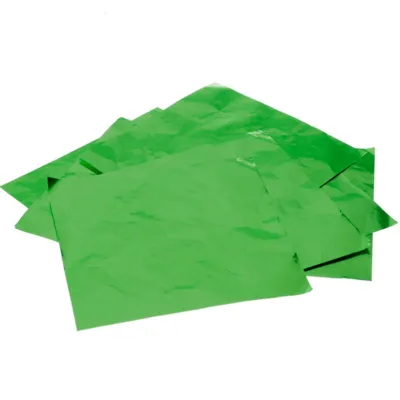 Aluminium Folie Schokolade Grün, 150 Stück