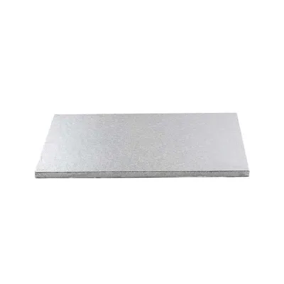 Tortenplatte Rechteckig 35 x 25 cm, Silber