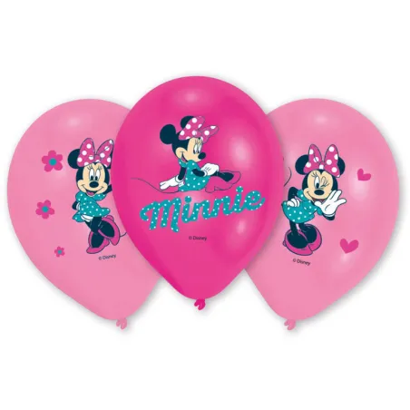 Ballons Minnie Mouse, 6 pièces