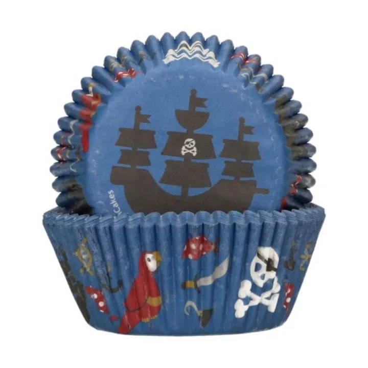 FunCakes Cupcakes-Backförmchen Piraten, 48 Stück