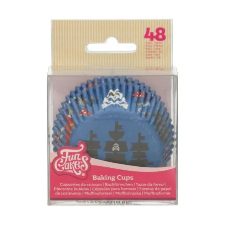 FunCakes cupcake baking cups pirates, 48 pieces