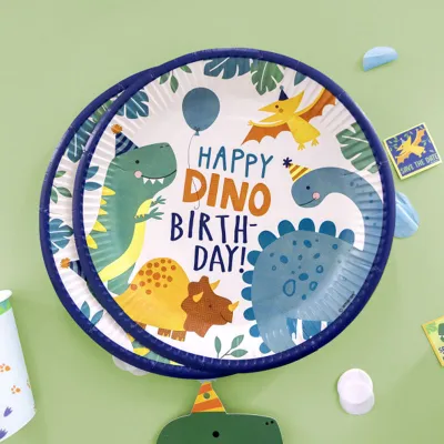 Pappteller Dino Ø 23 cm, 8 Stück