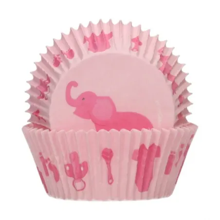 Tazze per cupcake FunCakes rosa baby, 48 pezzi