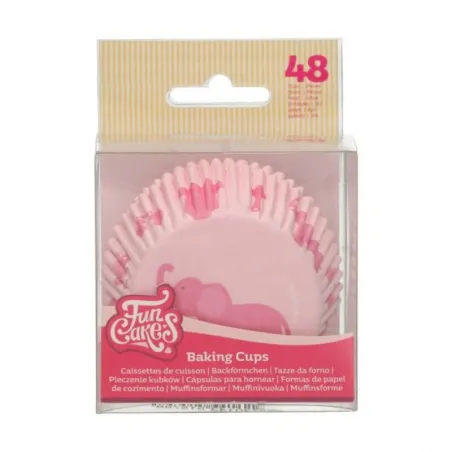 FunCakes Cupcakes baking cups baby pink, 48 pieces