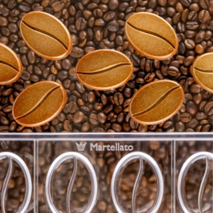 Praline mold coffee beans, 18 pieces