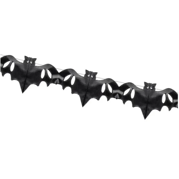Girlande Fledermäuse 4 m für perfekte Halloween-Dekorationen