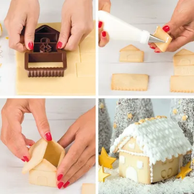 Ausstecher 3D Lebkuchenhaus, Kunststoff