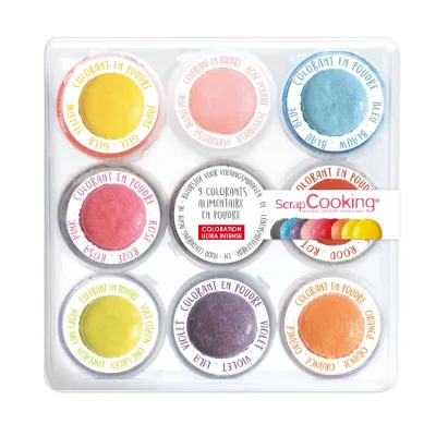 Lebensmittelfarbe in Pulverform, 9-teilig